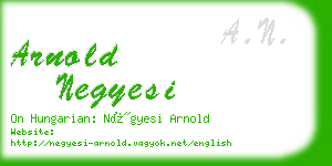 arnold negyesi business card